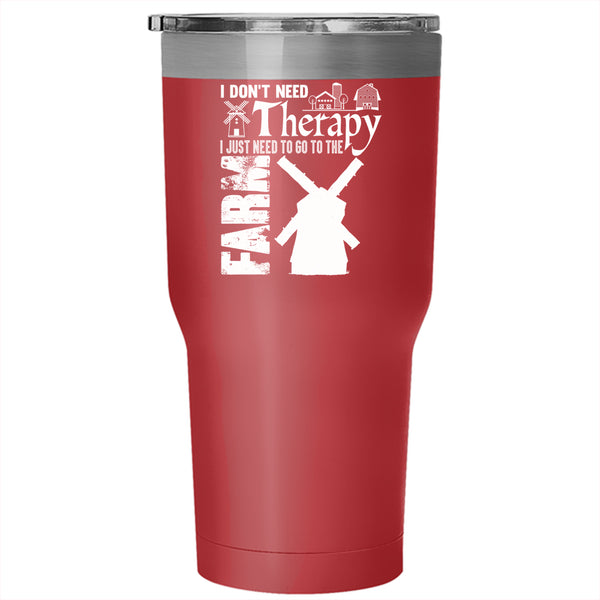 I Just Need To Go To The Farm Tumbler 30 oz Stainless Steel, Cool Farmer Travel Mug