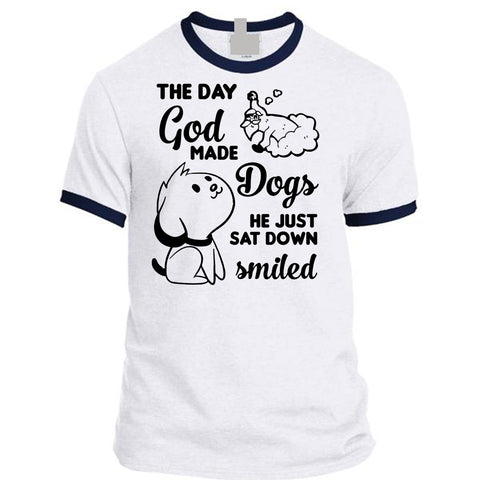 A black t-shirt with the shopify logo