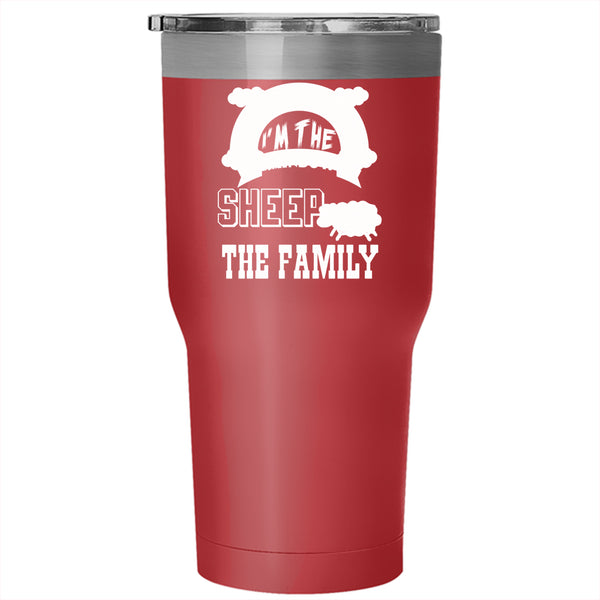 I'm The Rainbow Sheep Of The Family Tumbler 30 oz Stainless Steel, Cute Travel Mug