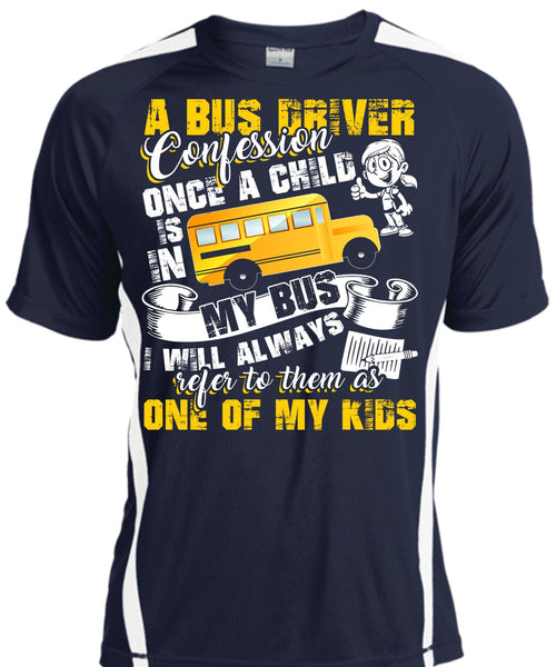 A Bus Driver Confession Once A Child T Shirt, I Love Bus T Shirt, Cool Shirt