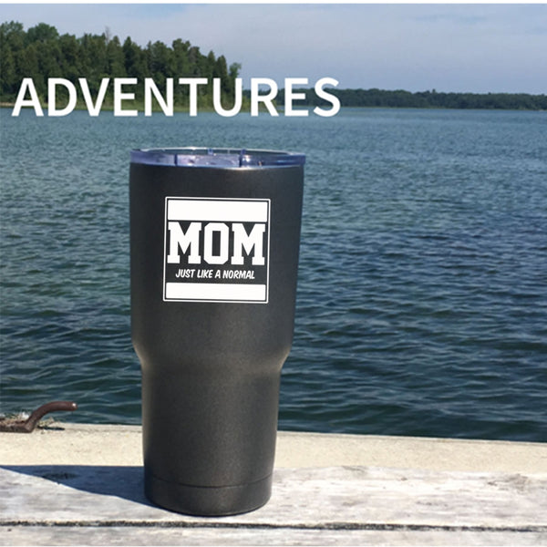 I'm A Camping Mom Tumbler 30 oz Stainless Steel, Funny Camping Travel Mug