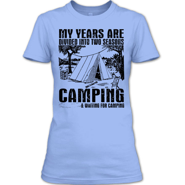 Two Seasons Camping T Shirt, Coolest Camper T Shirt