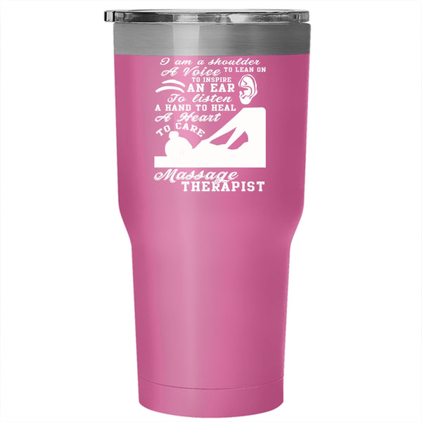 Massage Therapist Tumbler 30 oz Stainless Steel, Cute Massage Therapist Travel Mug