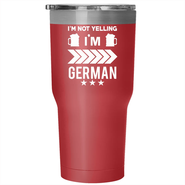 I'm German Tumbler 30 oz Stainless Steel, Cool Gift For German Travel Mug