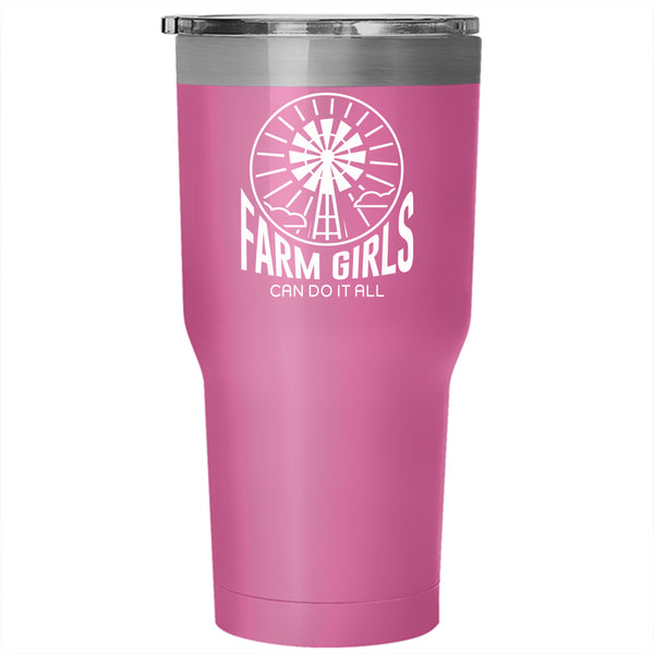 Farm Girls Can Do It All Tumbler 30 oz Stainless Steel, Beautiful Girls Travel Mug