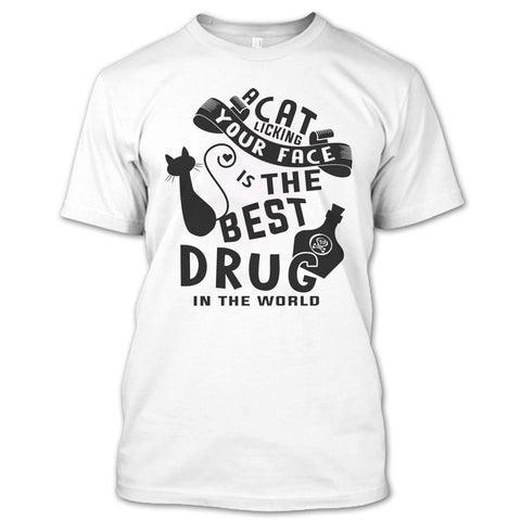 A black t-shirt with the shopify logo