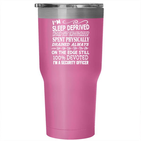 I'm A Security Officer Tumbler 30 oz Stainless Steel, Cool Job Title Travel Mug