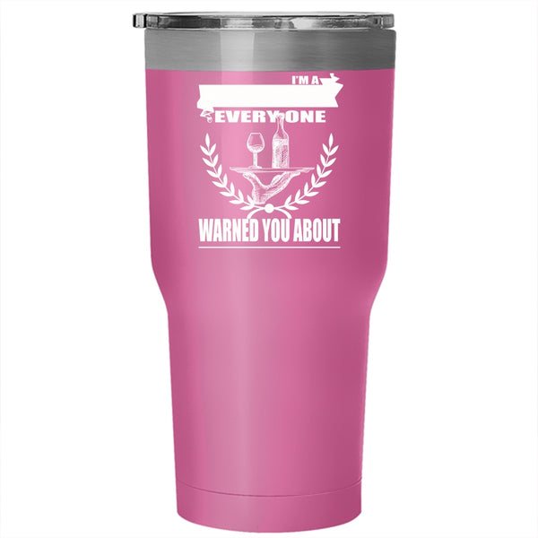 I'm A Crazy Waitress Tumbler 30 oz Stainless Steel, Gift For My Daughter Travel Mug
