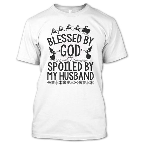 A black t-shirt with the shopify logo