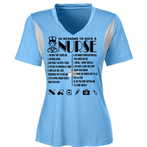 10 Reasons To Date A Nurse T Shirt, I Love Nursing T Shirt, Awesome T-Shirts