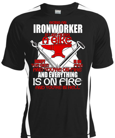 A black t-shirt with the shopify logo