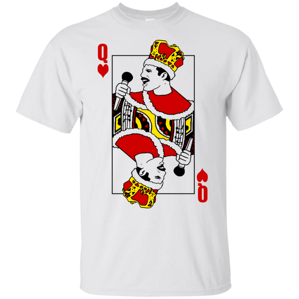 Queen Band shirt Freddie Mercury t shirt with playing card - Queen TShirt Funny Women Graphic Tee Music Band T-Shirt Girlfriend Gift for Her