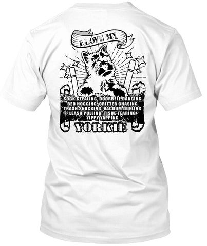 A black t-shirt with the shopify logo