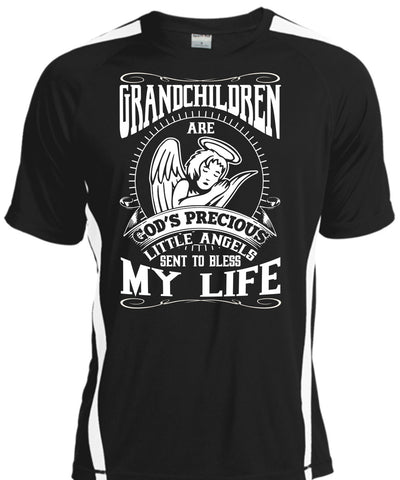 A black t-shirt with the shopify logo