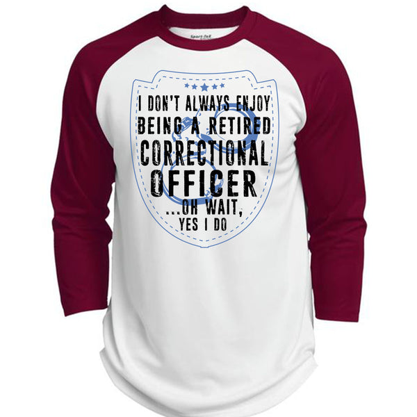 Being A Retired Correctional Officer T Shirt, I Love Correctional Officer T Shirt, Awesome T-Shirts  (Polyester Game Baseball Jersey)