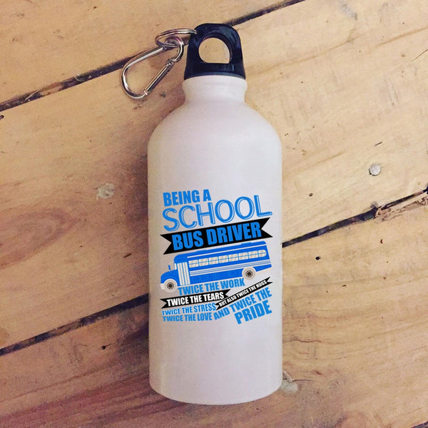 Being A School Bus Driver 20 oz Stainless Steel Bottle,Cute School Bus Driver Outdoor Sports Water Bottle