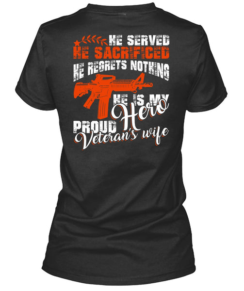 Proud Veteran's Wife T Shirt, Being A Wife T Shirt