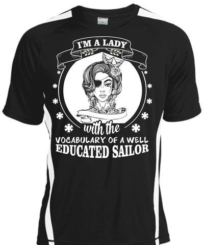 A black t-shirt with the shopify logo