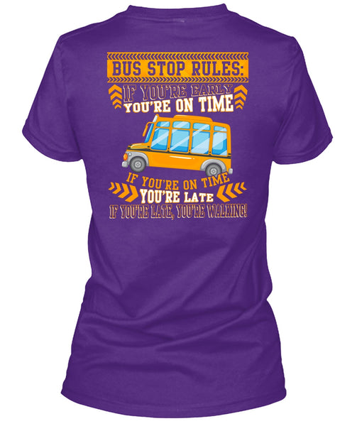 Bus Stop Rules T Shirt, Being A Bus Driver T Shirt