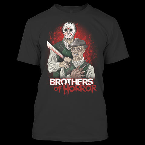 A black t-shirt with the shopify logo