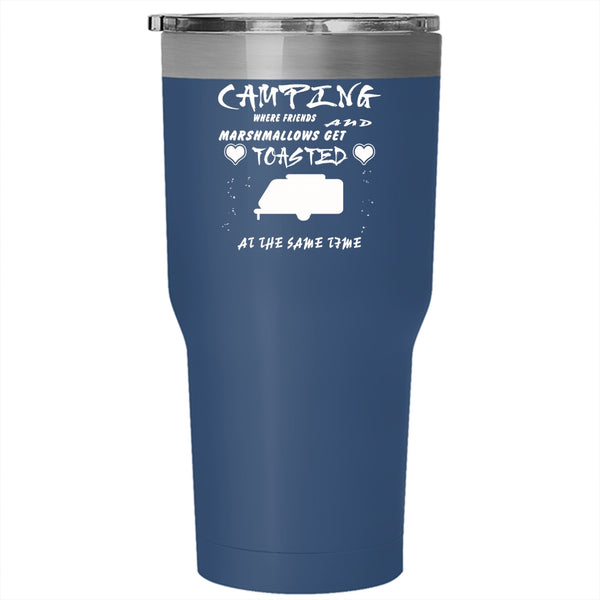 Funny Camping  Tumbler 30 oz Stainless Steel, Cool Gift For My Friends Travel Mug