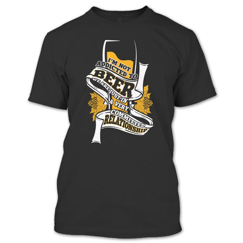 A black t-shirt with the shopify logo