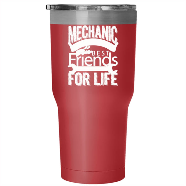 Mechanic And His Son Tumbler 30 oz Stainless Steel, Best Friends For Life Travel Mug