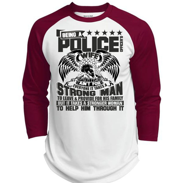 Being A Police Officer's Wife T Shirt, I Love Police T Shirt, Awesome T-Shirts  (Polyester Game Baseball Jersey)