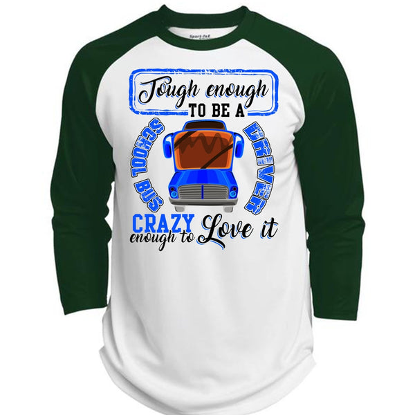 Tough Enough To Be A School Bus Driver T Shirt, I Love Bus T Shirt, Awesome T-Shirts  (Polyester Game Baseball Jersey)