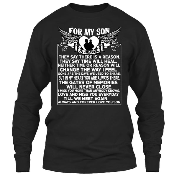For My Son In Heaven T Shirt, Forever Love You Son T Shirt