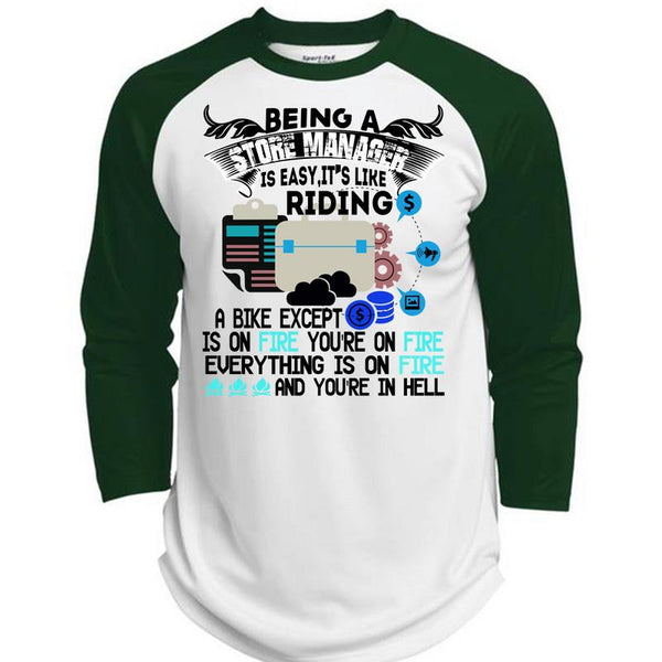 Being A Store Manager T Shirt, I Love Manager T Shirt, Awesome T-Shirts  (Polyester Game Baseball Jersey)
