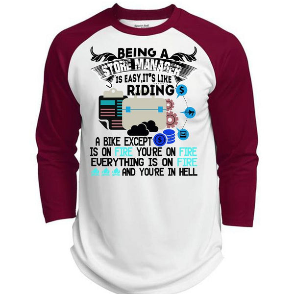 Being A Store Manager T Shirt, I Love Manager T Shirt, Awesome T-Shirts  (Polyester Game Baseball Jersey)