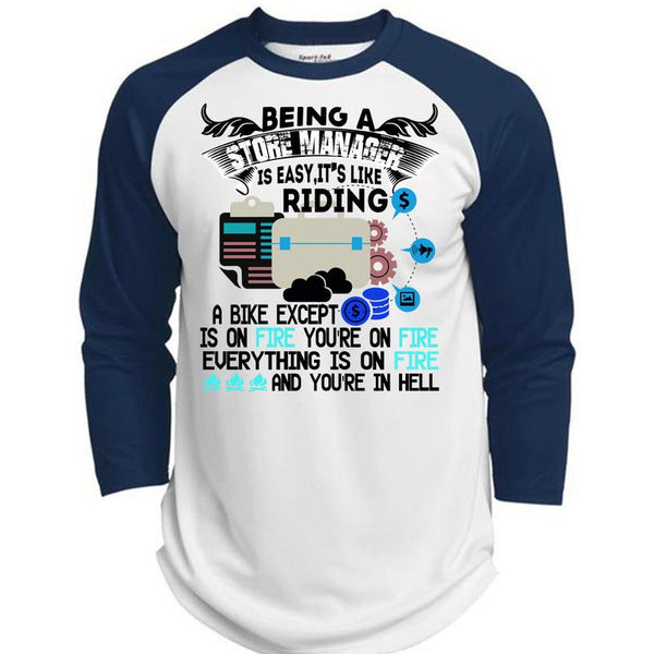 Being A Store Manager T Shirt, I Love Manager T Shirt, Awesome T-Shirts  (Polyester Game Baseball Jersey)