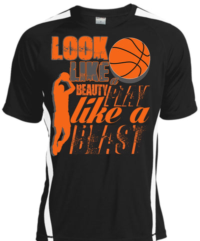 A black t-shirt with the shopify logo