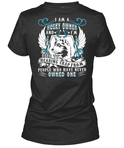 A black t-shirt with the shopify logo