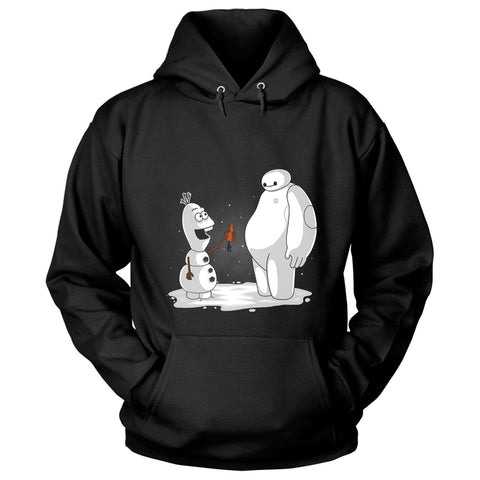 A black t-shirt with the shopify logo