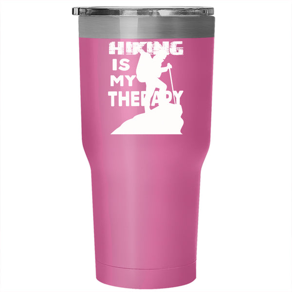 Hiking Is My Therapy Tumbler 30 oz Stainless Steel, Outdoor Travel Mug