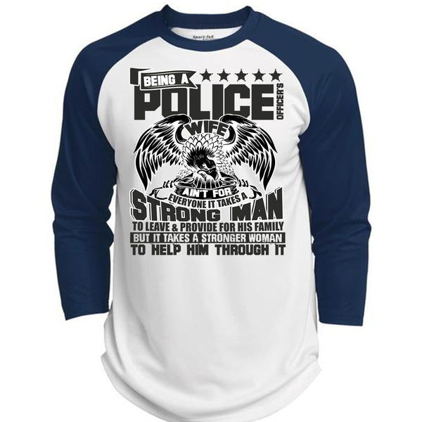 Being A Police Officer's Wife T Shirt, I Love Police T Shirt, Awesome T-Shirts  (Polyester Game Baseball Jersey)