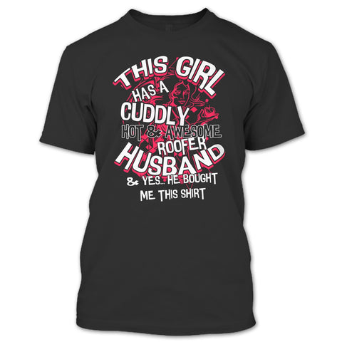 A black t-shirt with the shopify logo