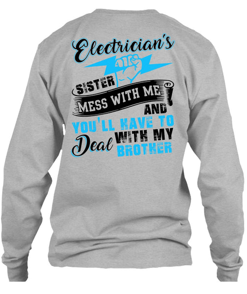 Electrician's Sister T Shirt, I Love Electrician T Shirt