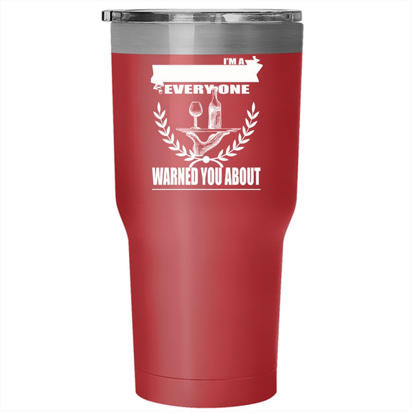 I'm A Crazy Waitress Tumbler 30 oz Stainless Steel, Gift For My Daughter Travel Mug