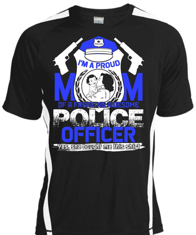 A black t-shirt with the shopify logo