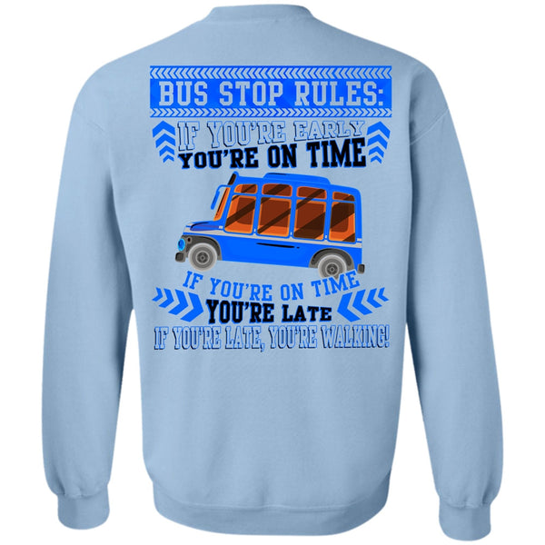 I Love Bus T Shirt, Bus Stop Rules Sweatshirt
