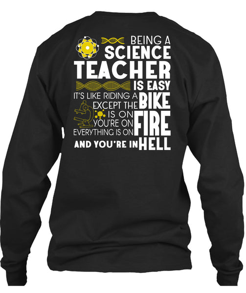 Being A Science Teacher Is Easy T Shirt, It's Like Riding A Bike T Shirt