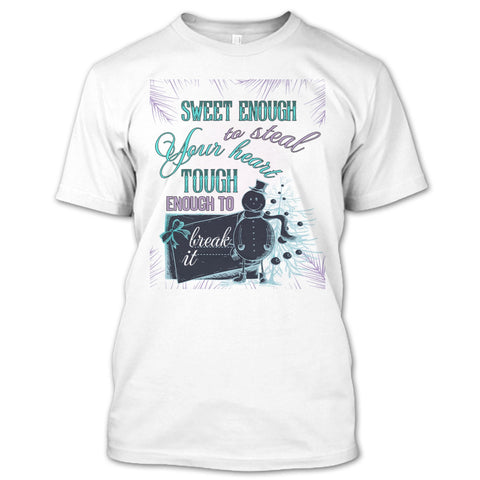 A black t-shirt with the shopify logo