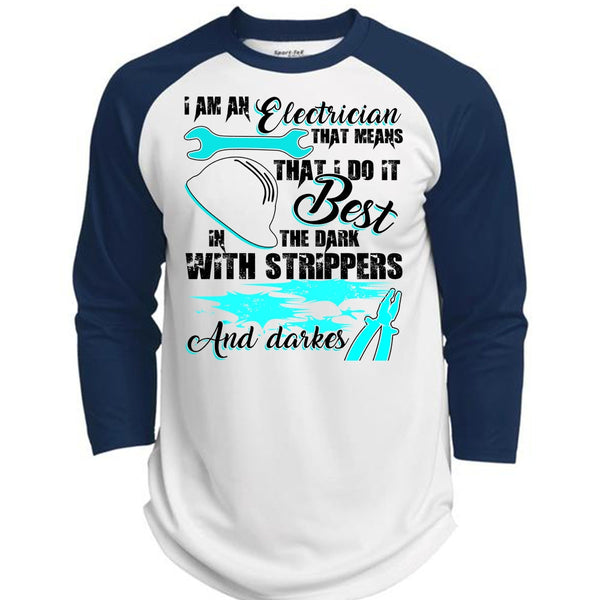 I Am An Electrician T Shirt, I Love Electrician T Shirt, Awesome T-Shirts  (Polyester Game Baseball Jersey)