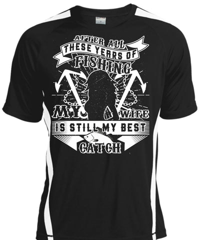 A black t-shirt with the shopify logo