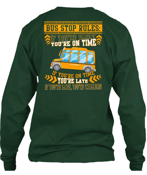 Bus Stop Rules T Shirt, Being A Bus Driver T Shirt