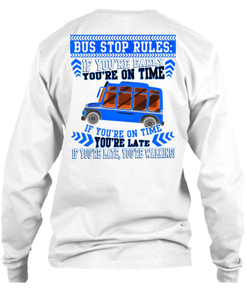 Bus Stop Rules T Shirt, I Love Bus T Shirt