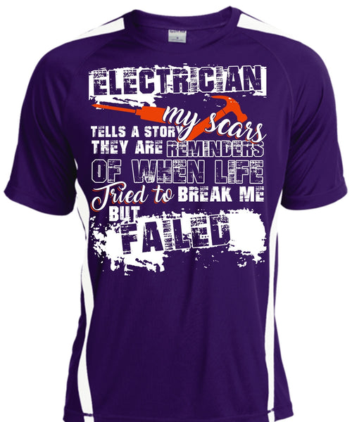 Electrician Tells A Story My Scars T Shirt, Being An Electrician T Shirt, Cool Shirt